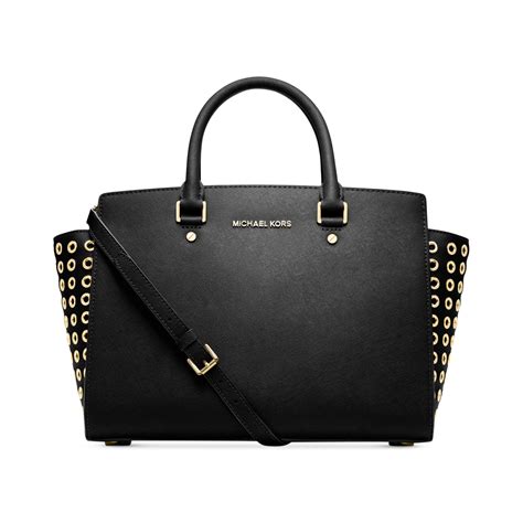 michael kors selma grommet satchel medium|MICHAEL MICHAEL KORS Selma Medium Grommet Satchel.